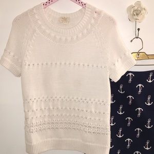 Kate Spade Short Sleeve Cotton Sweater